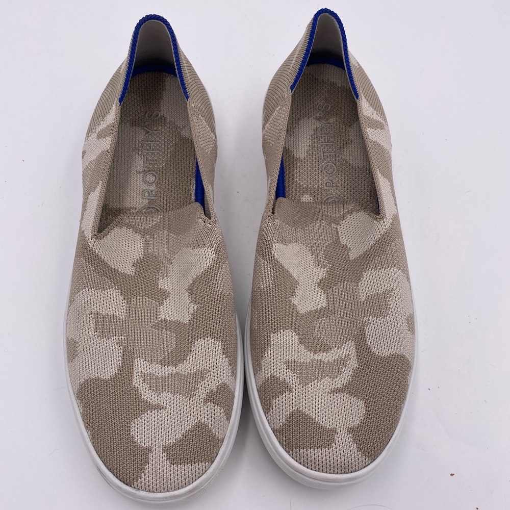Rothy's Sand Camo Sneaker Women's sz 8.5 EUC RARE